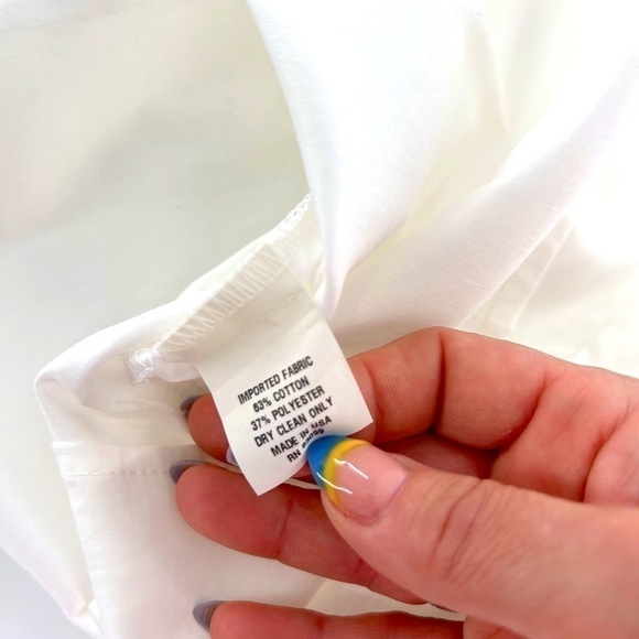 Fashionista White Long sleeves Blouse Size L Vintage made in USA - Picture 9 of 14